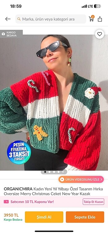El örgüsü yılbaşı hırka