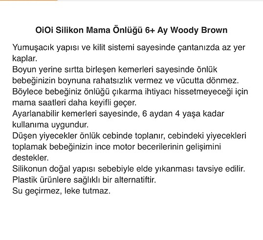 Oioi Silikon Mama önlüğü - Görsel 2