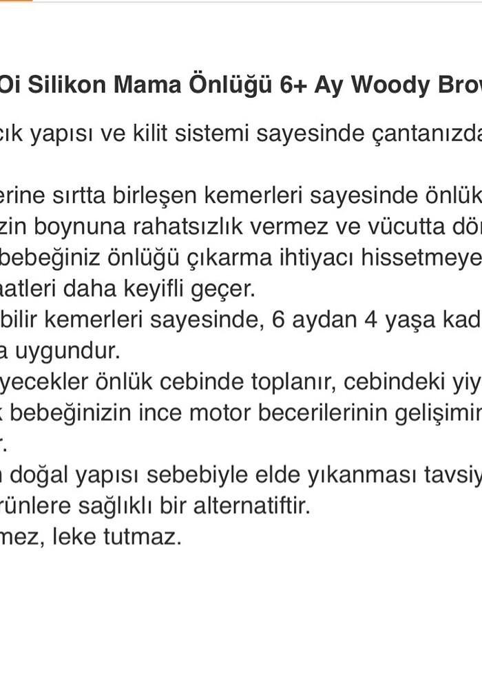 Oioi Silikon Mama önlüğü - Görsel 2