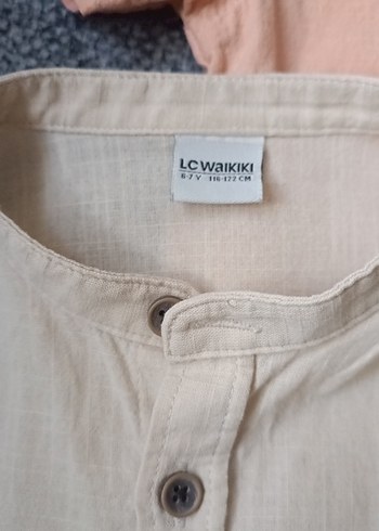 LC Waikiki Erkek Çocuk Bej Pamuklu Kısa Kollu Gömlek