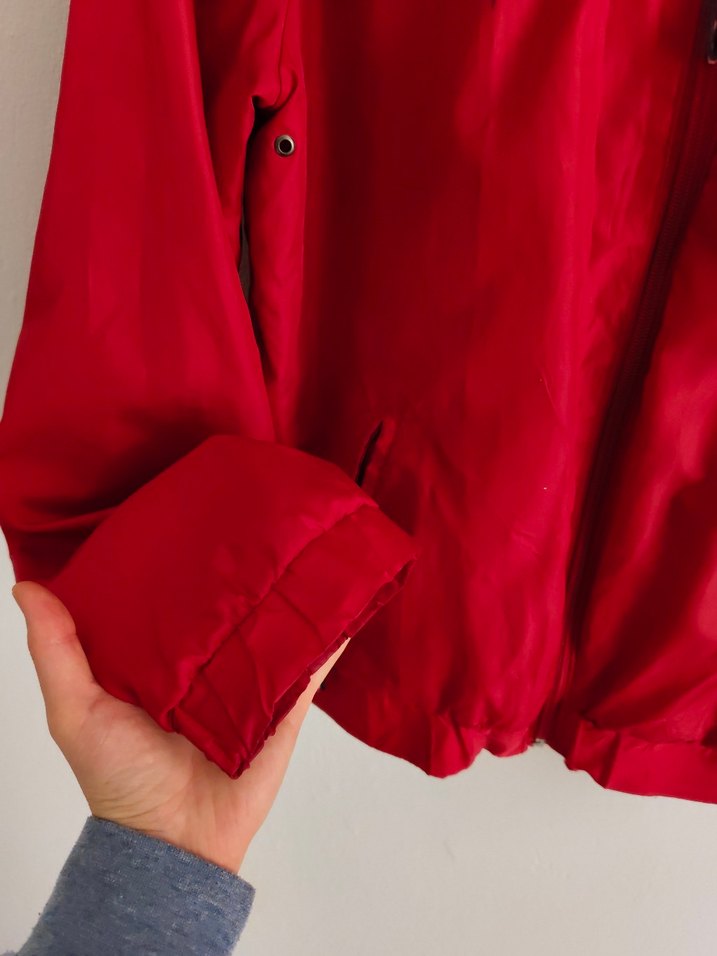 Kırmızı Fermuarlı Kadın Ceket - Görsel 3