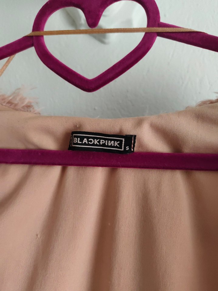 Pembe Kadın Midi Boy Suni Kürk Ceket - Görsel 3