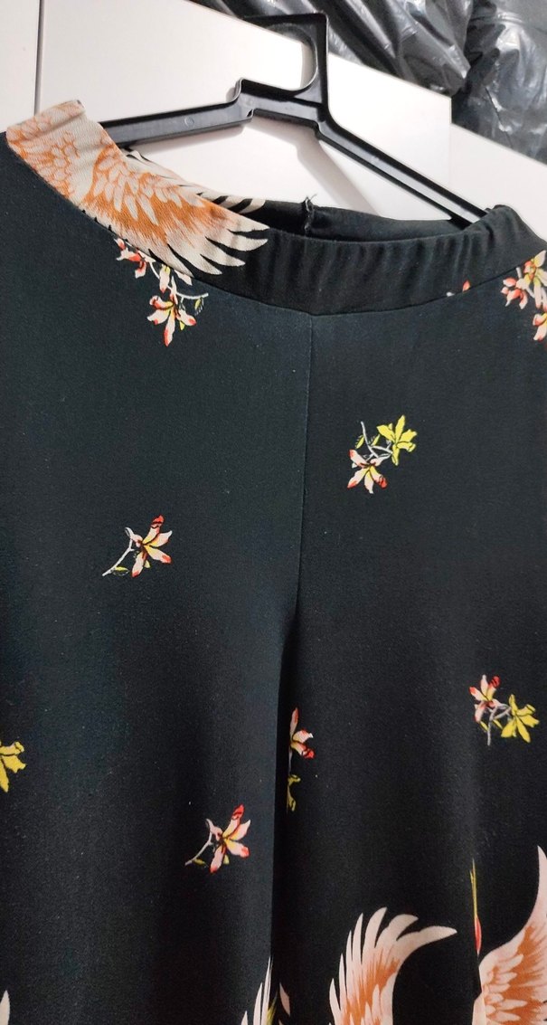 Bohem Çiçek Desenli Kadın Pantolon - Görsel 4