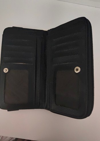 Siyah Deri Kadın Cüzdanı - Görsel 2
