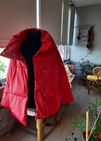 Koton Koton L Beden Kirmizi Dik yaka Puffer
