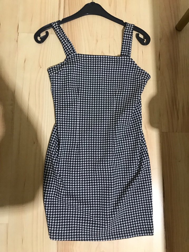 Kare Desenli Askılı Kadın Salopet - Görsel 2