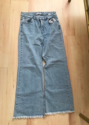 Gri Mavi Midi Kadın Denim Pantolon - Görsel 2