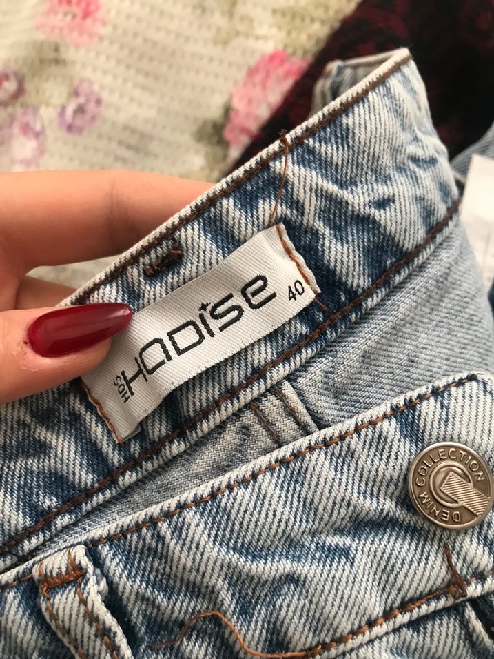 Gri Mavi Midi Kadın Denim Pantolon - Görsel 3