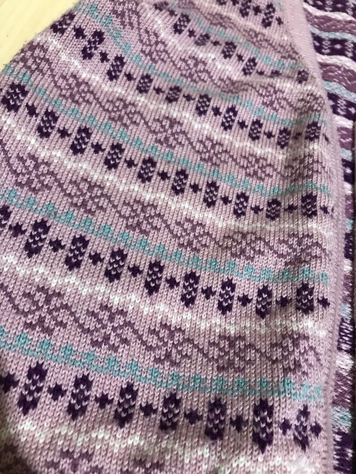 Mor Bohem V Yaka Örgü Kadın Yelek - Görsel 3