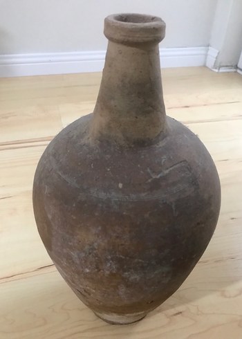Koyu Bej Kulplu Seramik Vazo - Görsel 6
