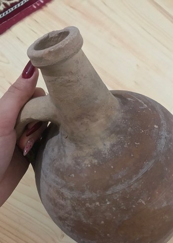 Koyu Bej Kulplu Seramik Vazo - Görsel 8