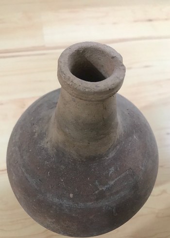 Koyu Bej Kulplu Seramik Vazo - Görsel 5