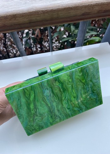 Şeffaf Yeşil Tie-Dye Kadın Portföy Çanta