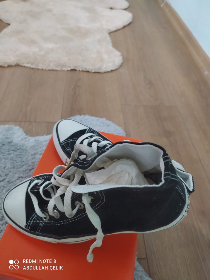 Yüksek Topuklu Siyah Elastik Spor Ayakkabı - Görsel 2