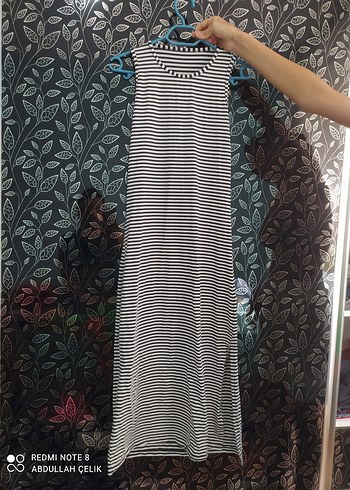 Uzun, Zebra Desenli Kadın Elbise - Görsel 3