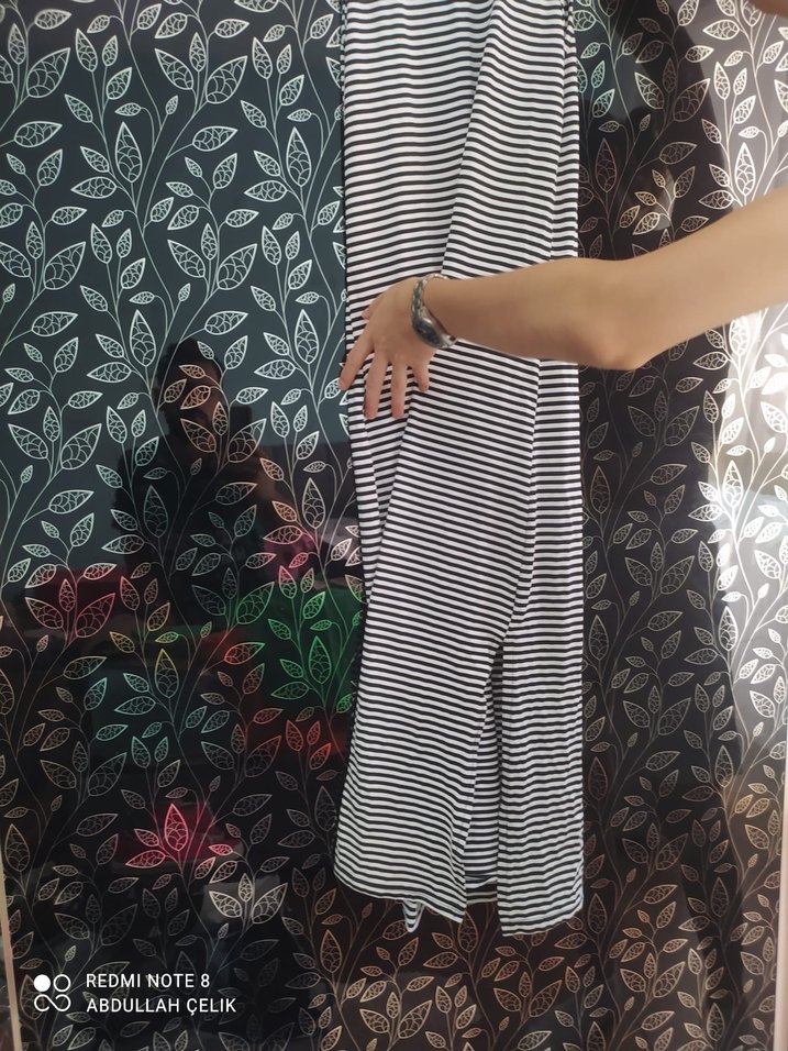 Uzun, Zebra Desenli Kadın Elbise - Görsel 2