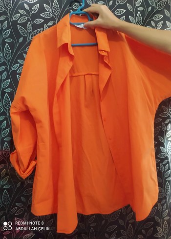 Sarı Çiçek Desenli Uzun Kollu Pamuklu Gömlek - Görsel 4