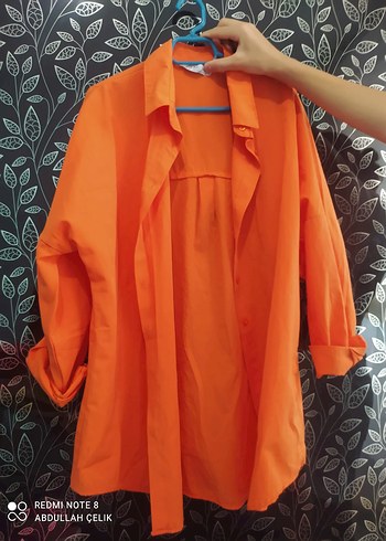 Sarı Çiçek Desenli Uzun Kollu Pamuklu Gömlek - Görsel 5