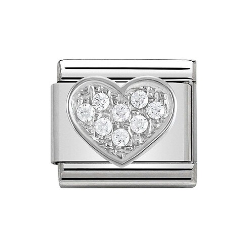 Kalp desen İtalyan charm