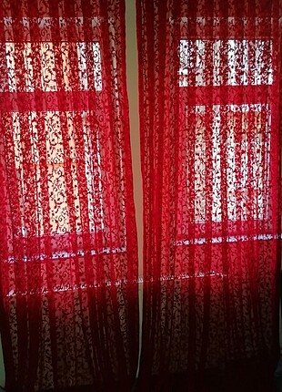 kırmızı fon perde