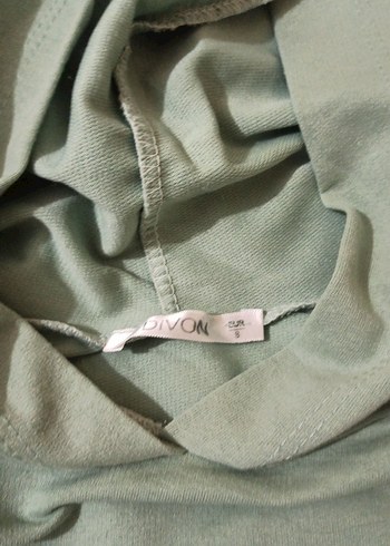 Yeşil Kapüşonlu Rahat Kesim Kadın Sweatshirt - Görsel 3