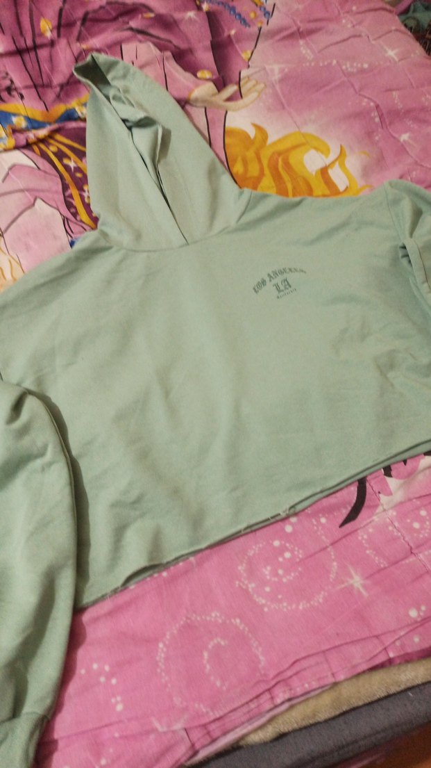 Yeşil Kapüşonlu Rahat Kesim Kadın Sweatshirt - Görsel 2