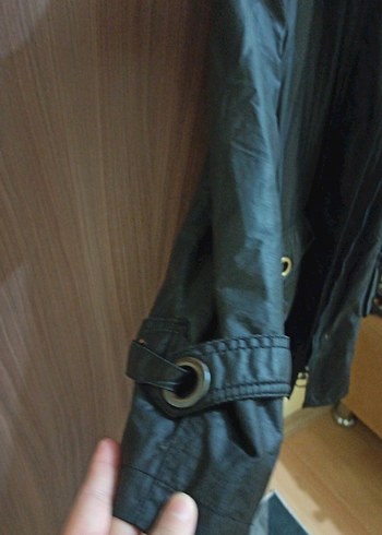 Siyah Deri Kemerli Kadın Ceket - Görsel 6