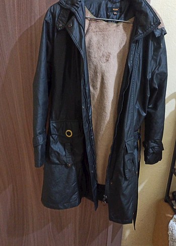 Siyah Deri Kemerli Kadın Ceket - Görsel 7