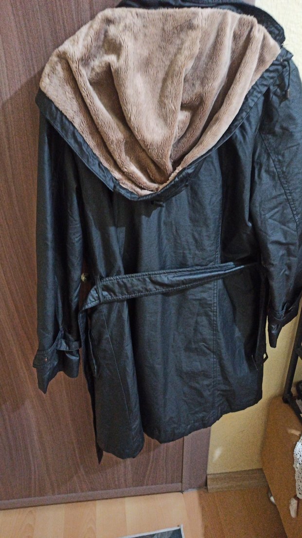 Siyah Deri Kemerli Kadın Ceket - Görsel 5