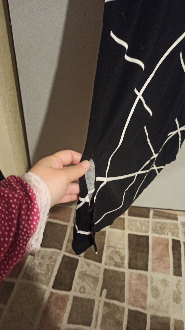 Siyah Çizgili Uzun Kadın Elbise - Görsel 2