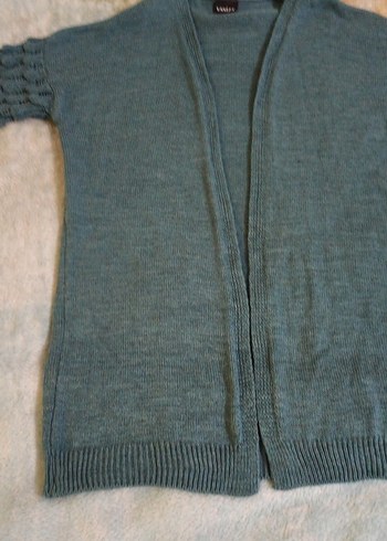 Bohem Tarz Gri Triko Hırka - Görsel 2