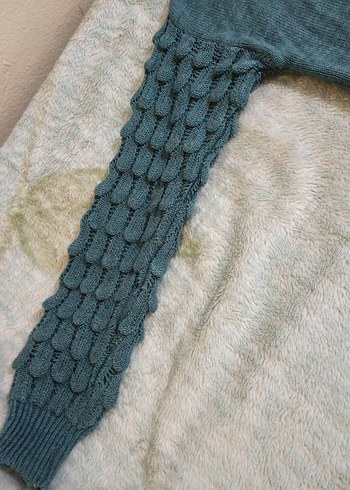 Bohem Tarz Gri Triko Hırka - Görsel 4