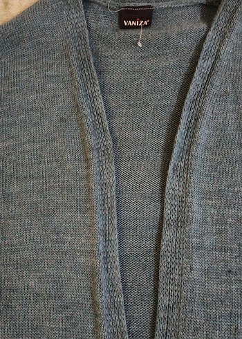 Bohem Tarz Gri Triko Hırka - Görsel 3