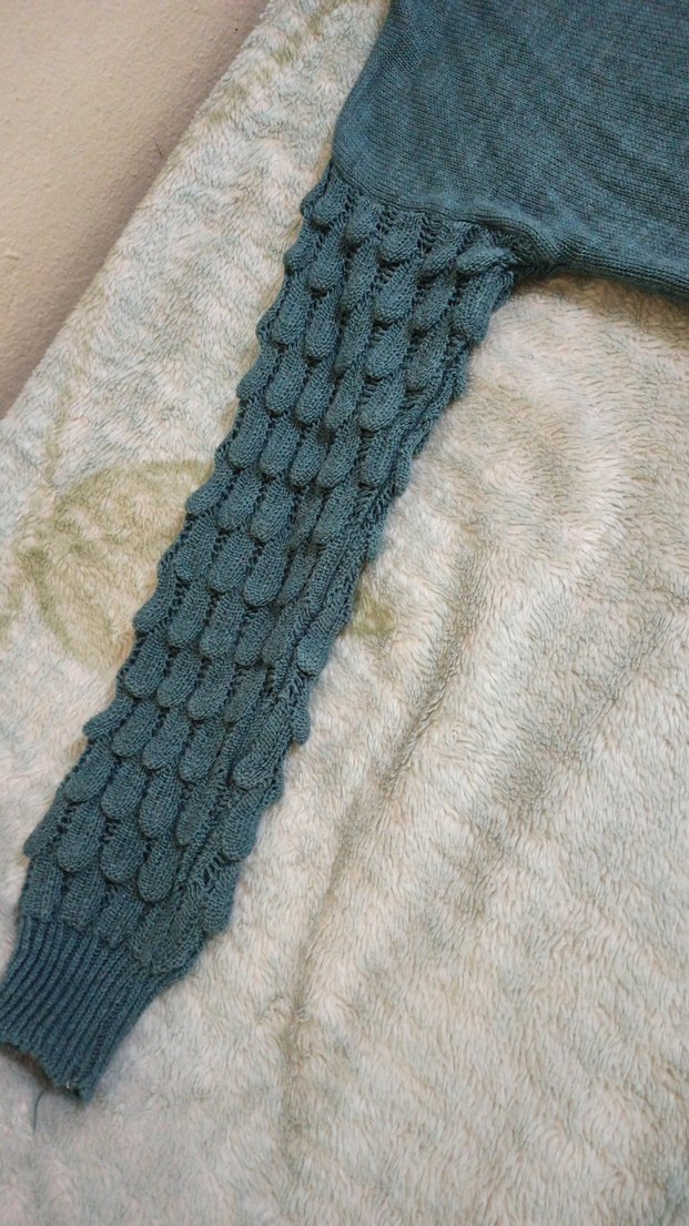 Bohem Tarz Gri Triko Hırka - Görsel 4