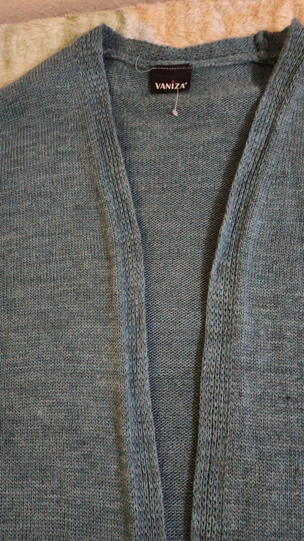 Bohem Tarz Gri Triko Hırka - Görsel 3