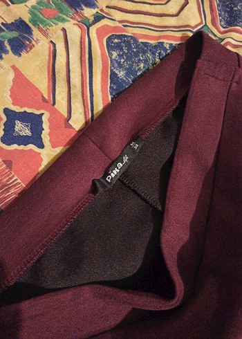 m Beden Bordo Kadın Süet Pantolon
