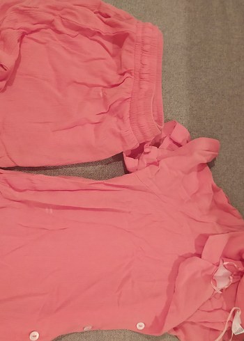 m Beden pembe Renk şortlu pijama takımı