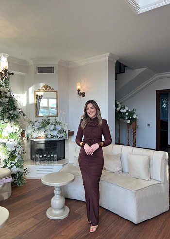 36 Beden bordo Renk Glambils elbise
