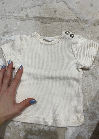 Düğmeli Beyaz Bebek İç Tişörtü - Görsel 3