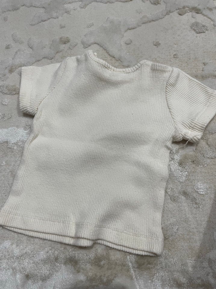 Düğmeli Beyaz Bebek İç Tişörtü - Görsel 2