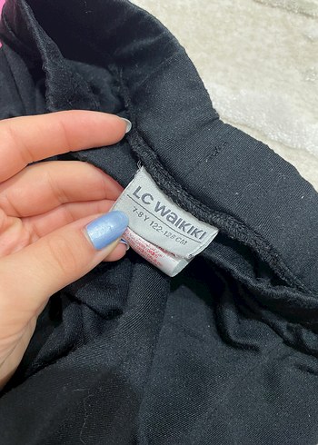 Pembe Detaylı Siyah çocuk Spor Tayt - Görsel 2