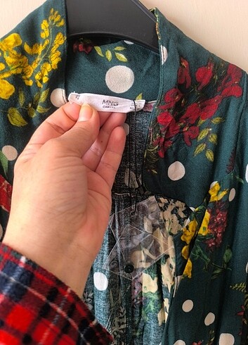 Mango marka önden bağlamalı uzun kimono  - Görsel 3