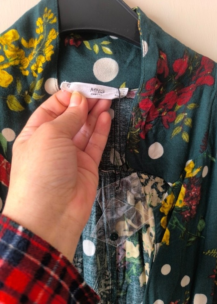 Mango marka önden bağlamalı uzun kimono  - Görsel 3