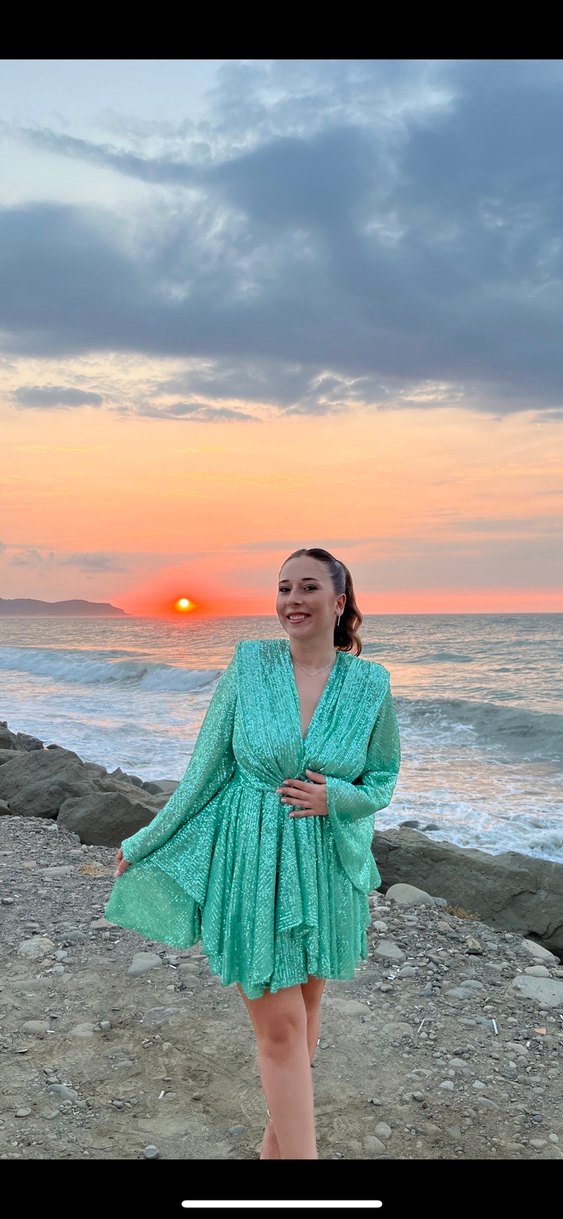 pul payet abiye elbise - Görsel 3