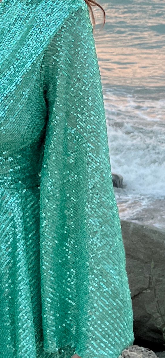 pul payet abiye elbise - Görsel 5