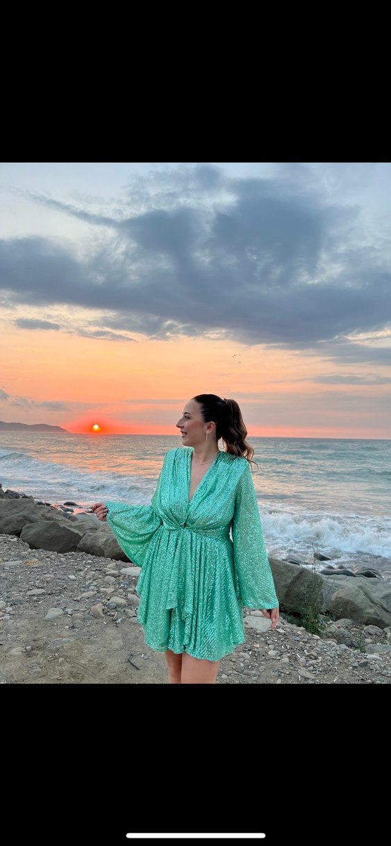 pul payet abiye elbise - Görsel 2