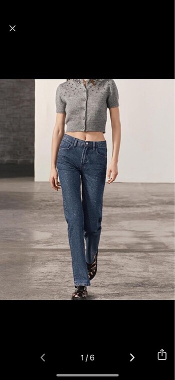 Zara taşlı pantolon