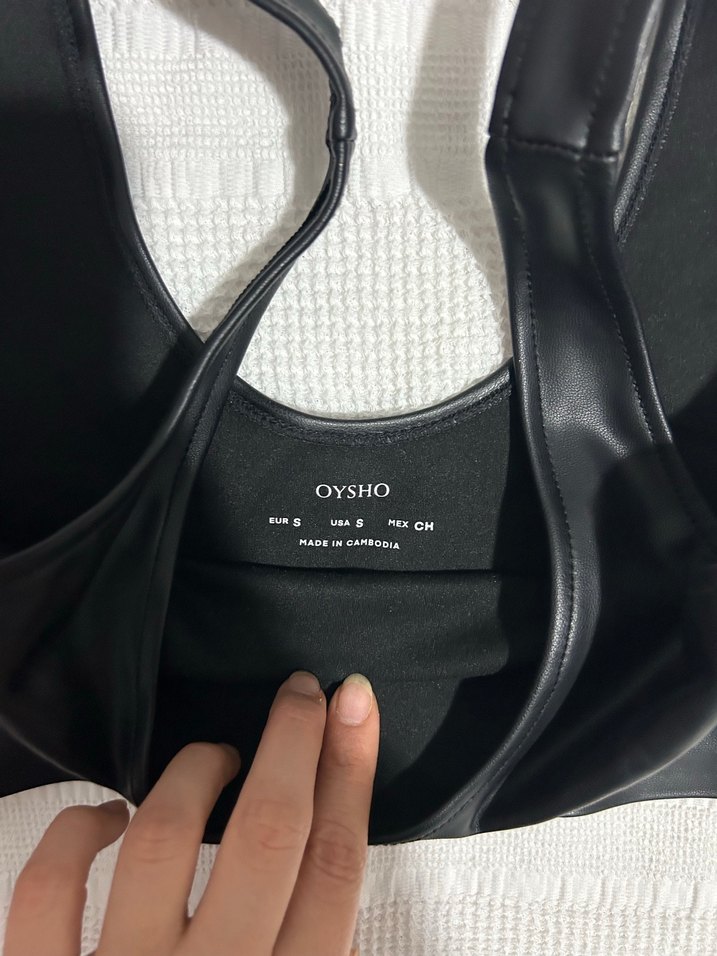 Siyah Deri Biker Büstiyer - Görsel 2