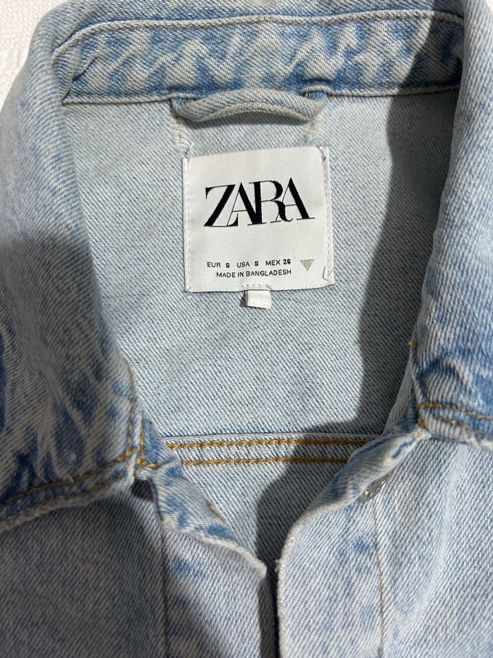 Düğmeli Mavi Denim Ceket - Görsel 2