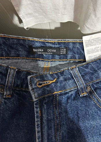 Kadın Mavi Midi Boy Kot Pantolon - Görsel 2